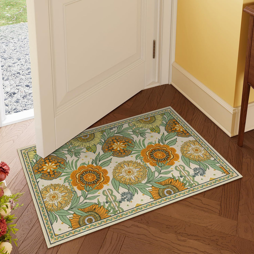 Luxurious Floral Design Bath Mat Stornfield