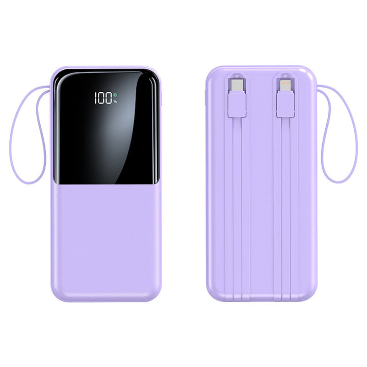 Portable power bank with integrated charging cable and LCD display Stornfield