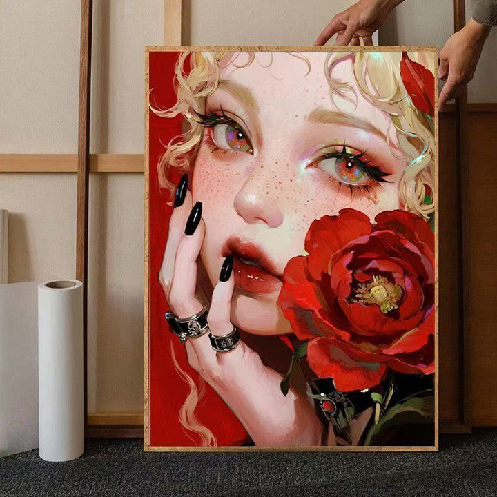 Contemporary Floral Portrait Canvas Art Stornfield