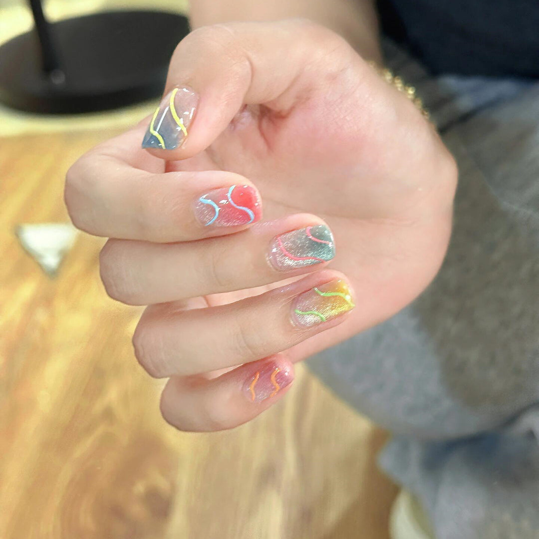 Artificial nails with colorful design Stornfield