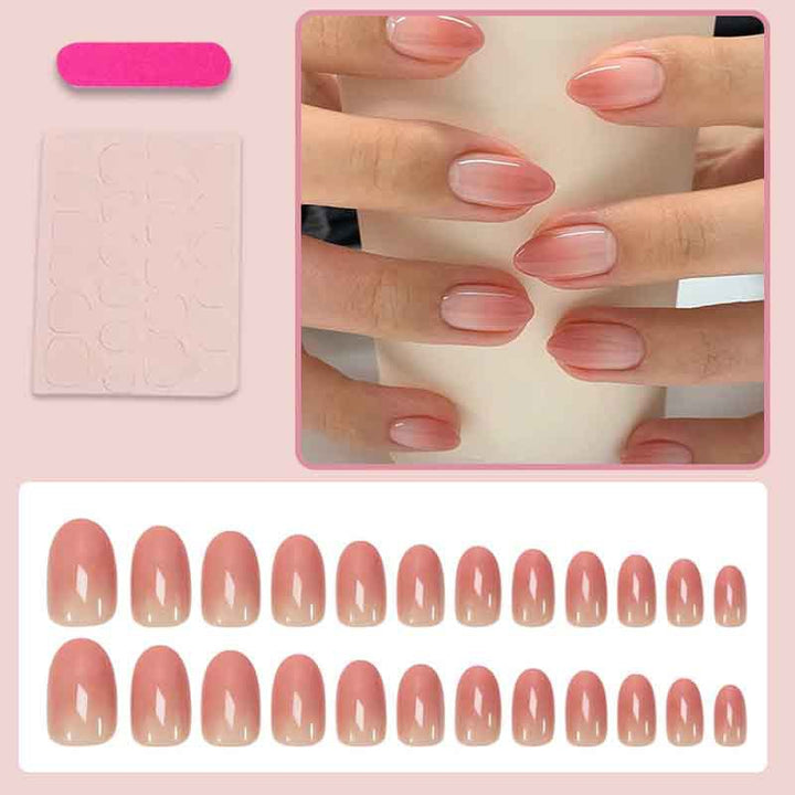Acrylic nail set with elegant French-style design Stornfield