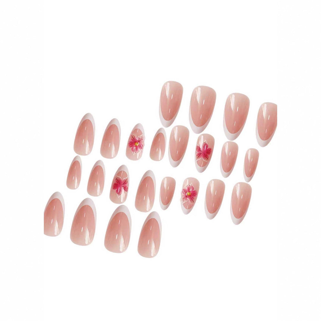 Elegant Floral Acrylic Nail Art Stornfield