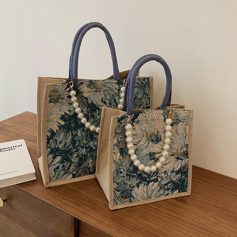 Elegant Floral Pattern Tote Bag