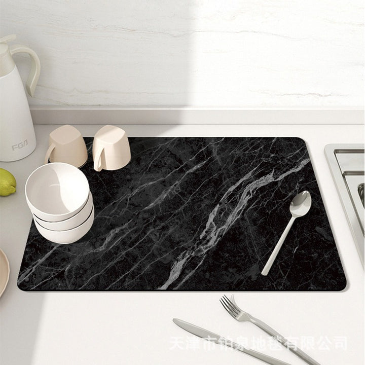 Stylish Marble-Effect Kitchen Mat Stornfield