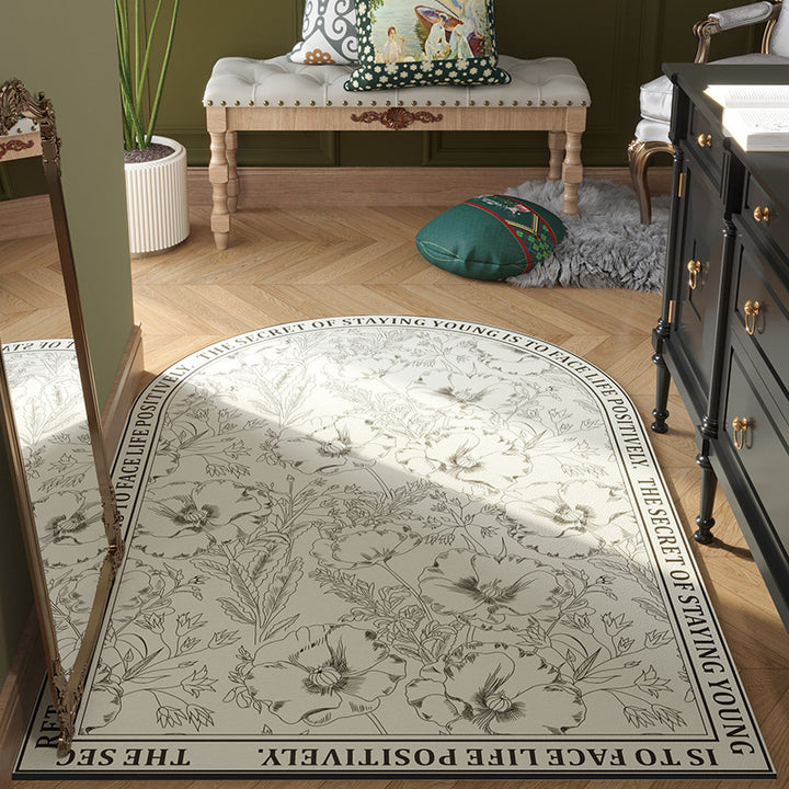 Artistic Floral Area Mat