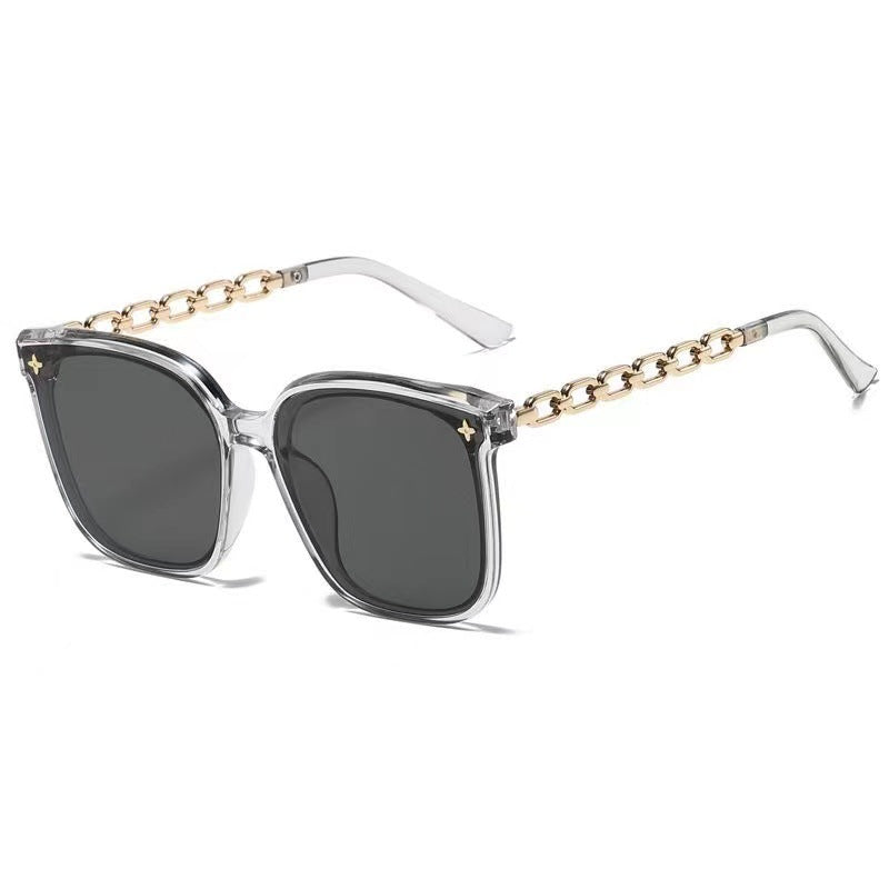 Women's extra-large sunglasses with fashionable chain frame Stornfield