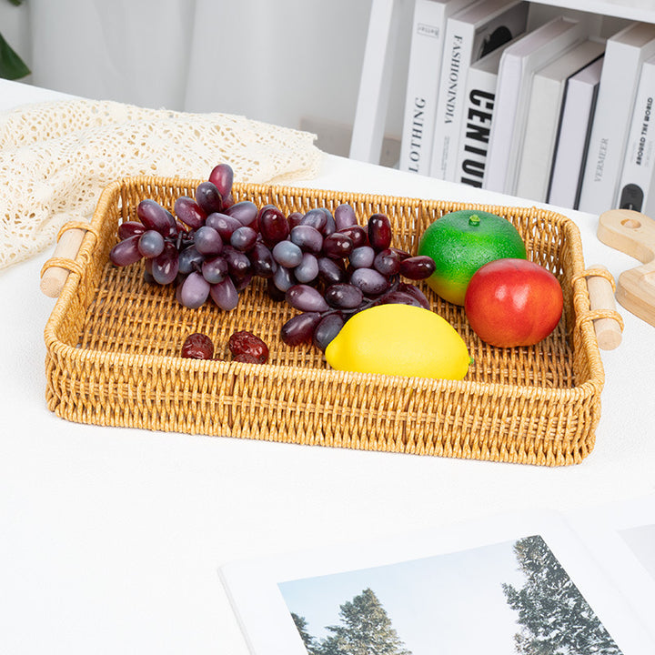 Handwoven Rectangular Serving Tray Stornfield