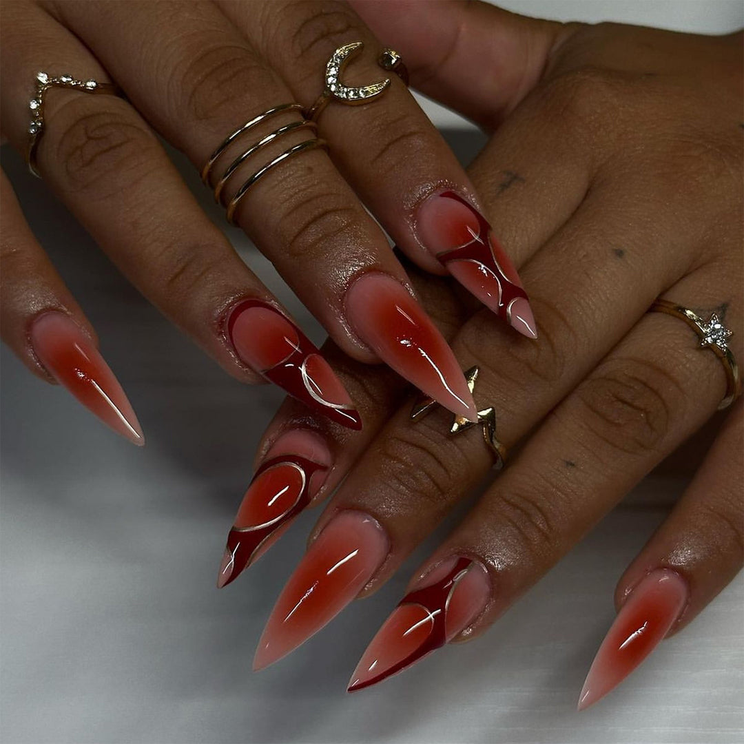 Artful and elegant stiletto nails Stornfield