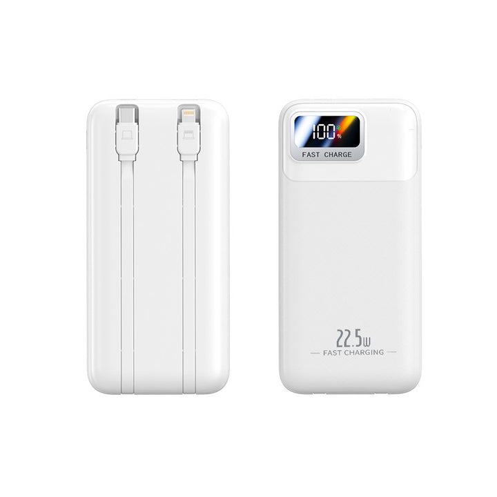 Portable power bank with integrated cables and digital charge level display Stornfield