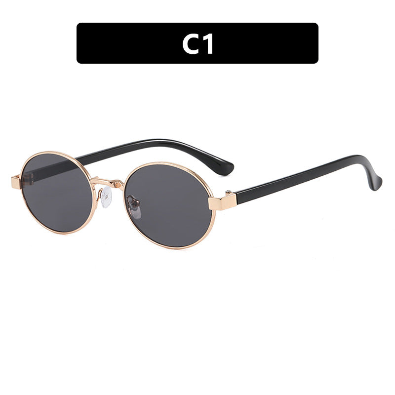 Women's round glasses with elegant metal frame and adjustable nose pads Stornfield