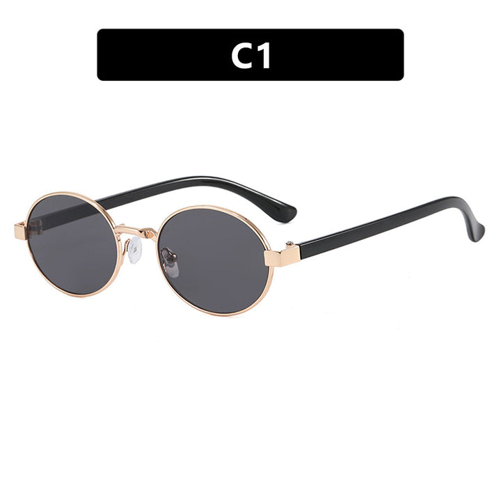 Women's round glasses with elegant metal frame and adjustable nose pads Stornfield