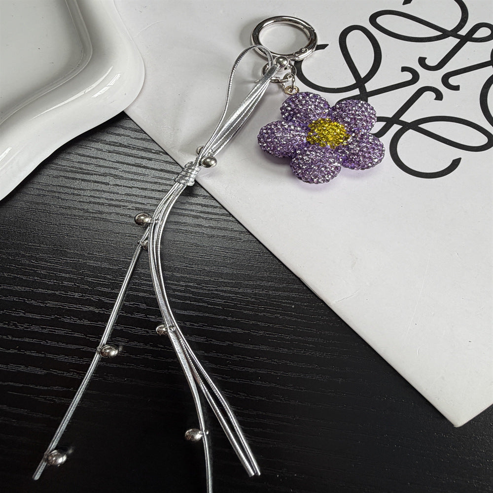Rhinestone Flower Charm Keychain Stornfield
