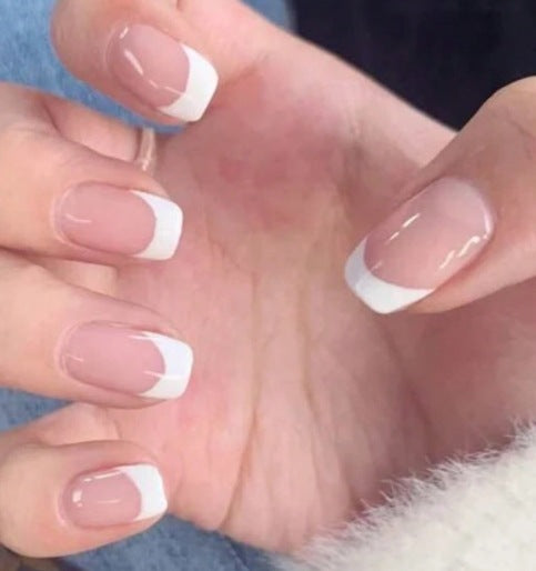 Elegant French Tip Acrylic Nail Enhancements Stornfield 1789915301