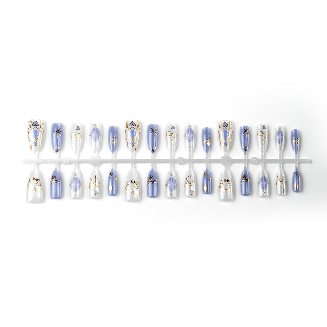 Elegant Glamourous Press-On Nail Art Set