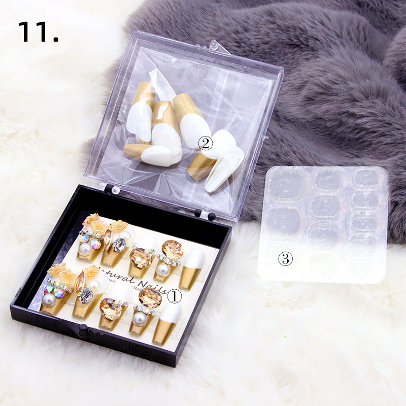 Elegant Pre-Designed Press-On Nail Set Stornfield