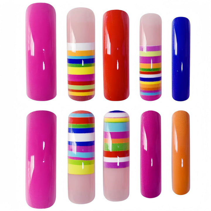 Creative Multi-Color Nail Art Extensions Stornfield