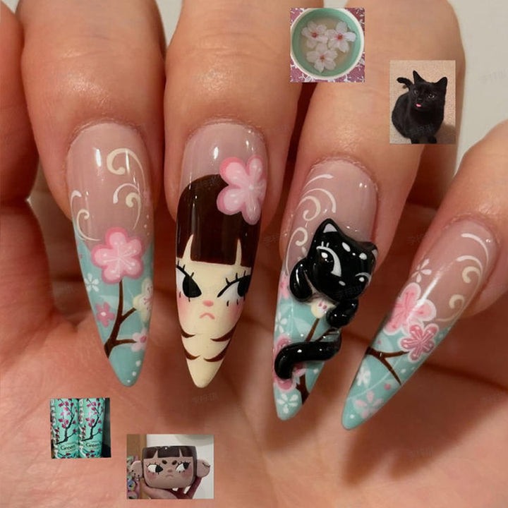 Artistic Press-On Nail Art Design Set Stornfield