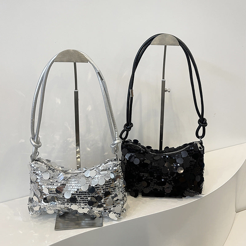 Sequin-Embellished Evening Handbag
