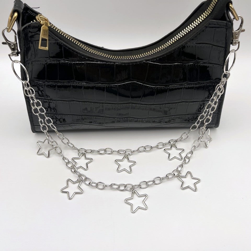 Fashionable chain belt with star pendants Stornfield