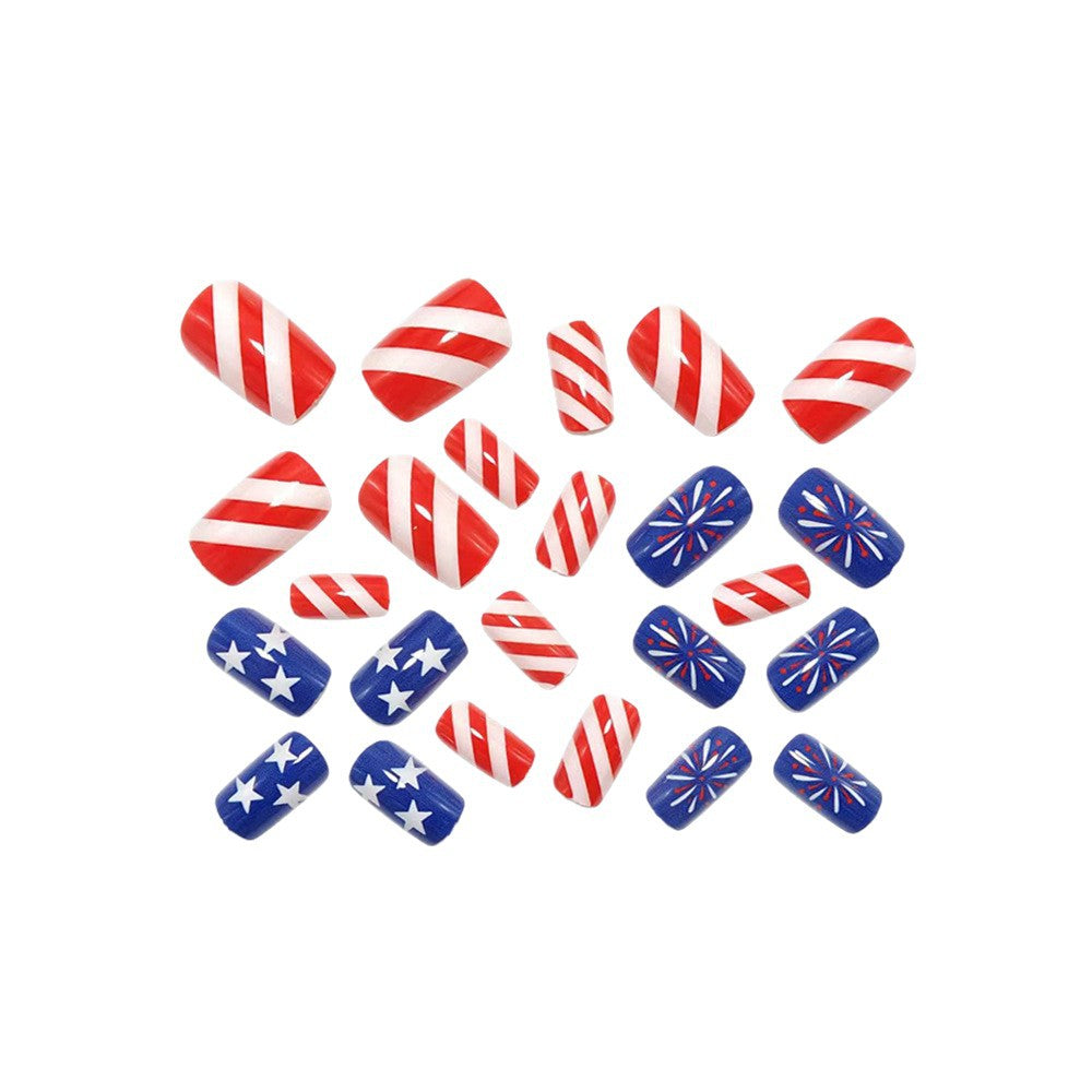 Creative artificial nails in patriotic designs Stornfield