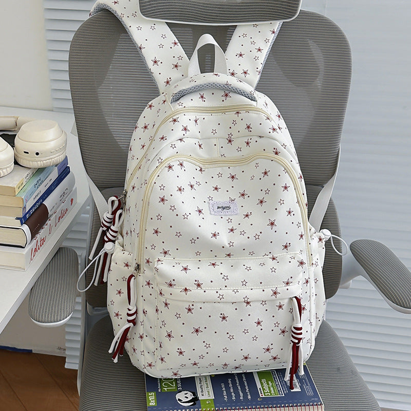 Fun Star-Embellished Student Backpack Stornfield