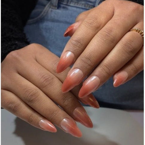 Ultra-Glossy Almond-Shaped Press-On Nail Collection Stornfield
