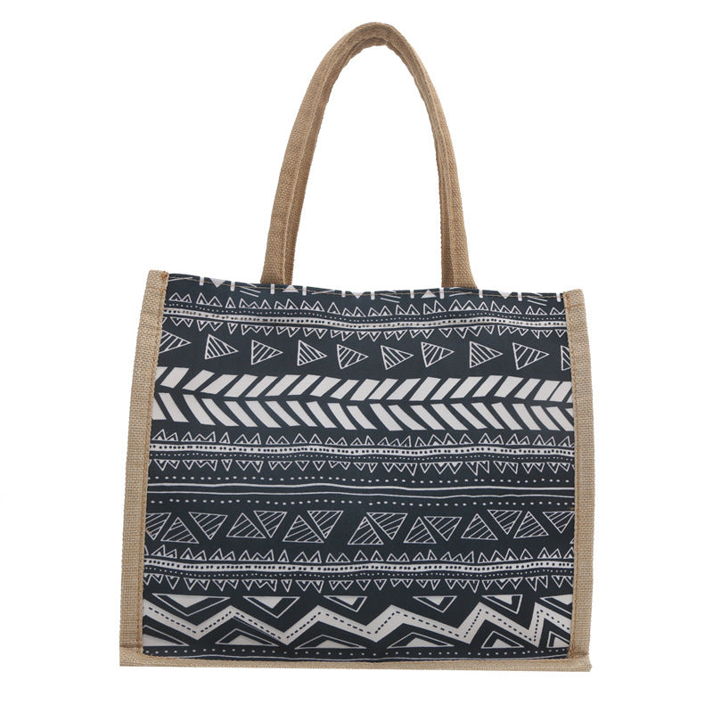 Artistic Patterned Canvas Tote Bag