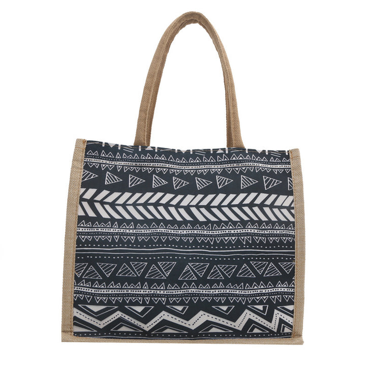 Artistic Patterned Canvas Tote Bag
