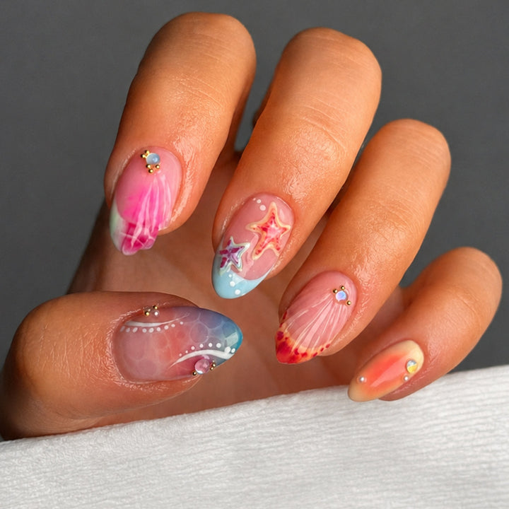 Art nail set with colorful accents and striking designs Stornfield