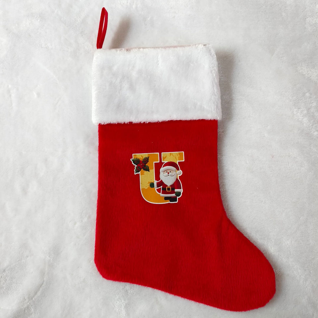 Festive Christmas stocking with customizable design