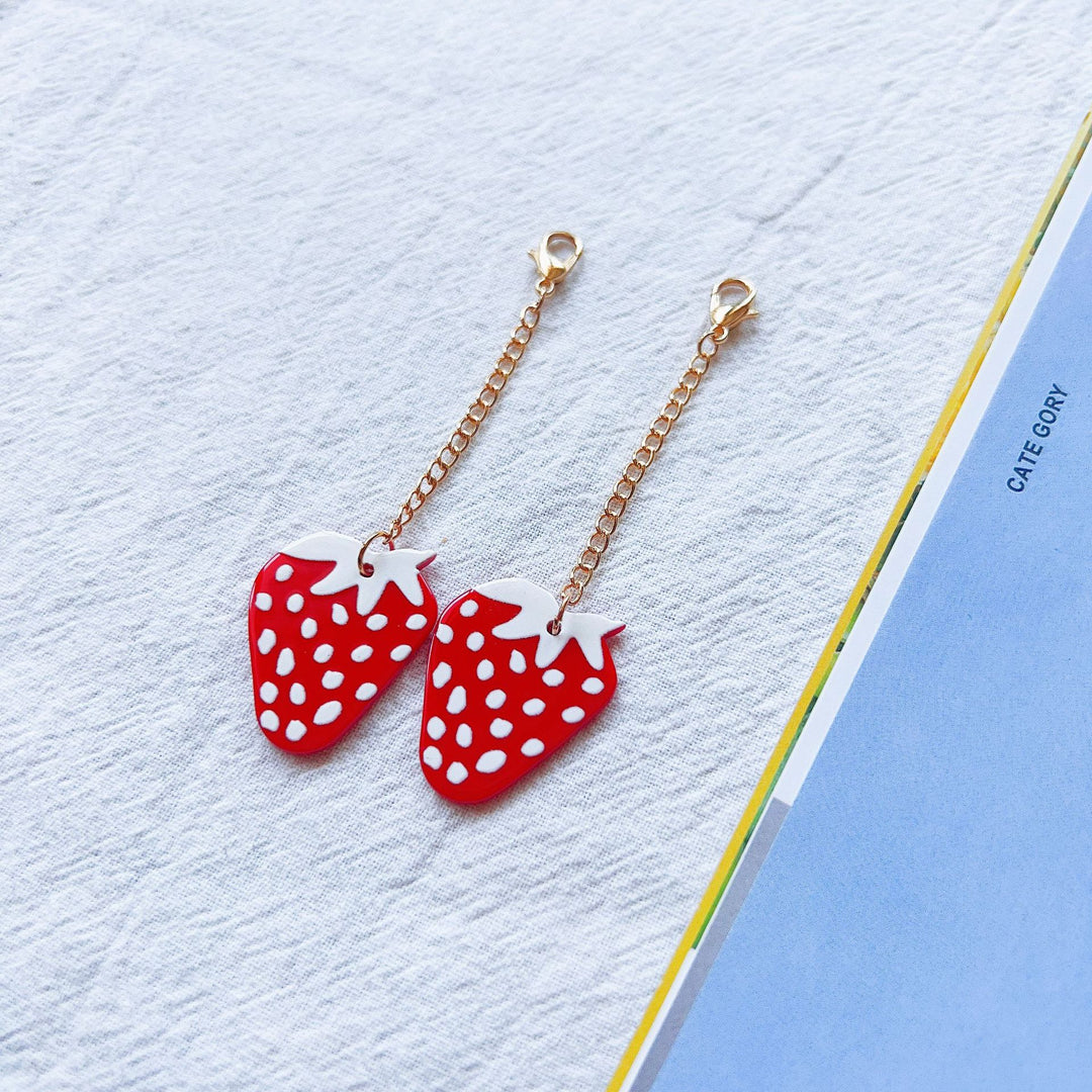 Charming Strawberry Pendant Earrings Stornfield