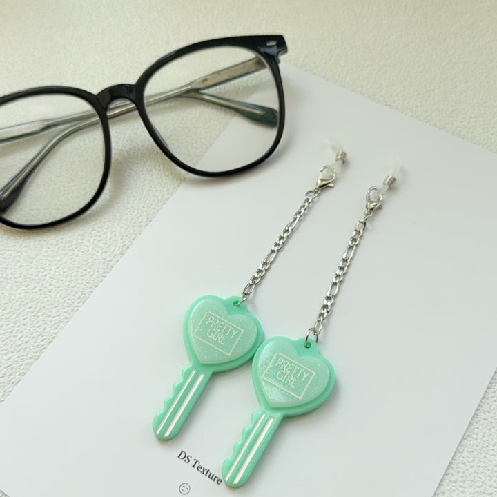 Heart-Shaped Key Dangle Earrings Stornfield
