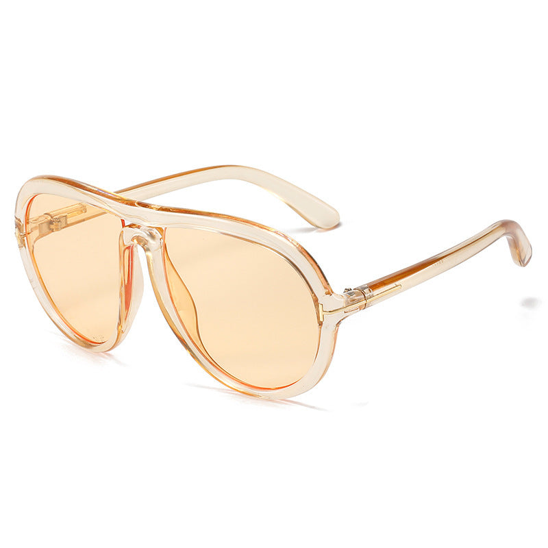 Oversized Fashionable Transparent Pink Sunglasses Stornfield