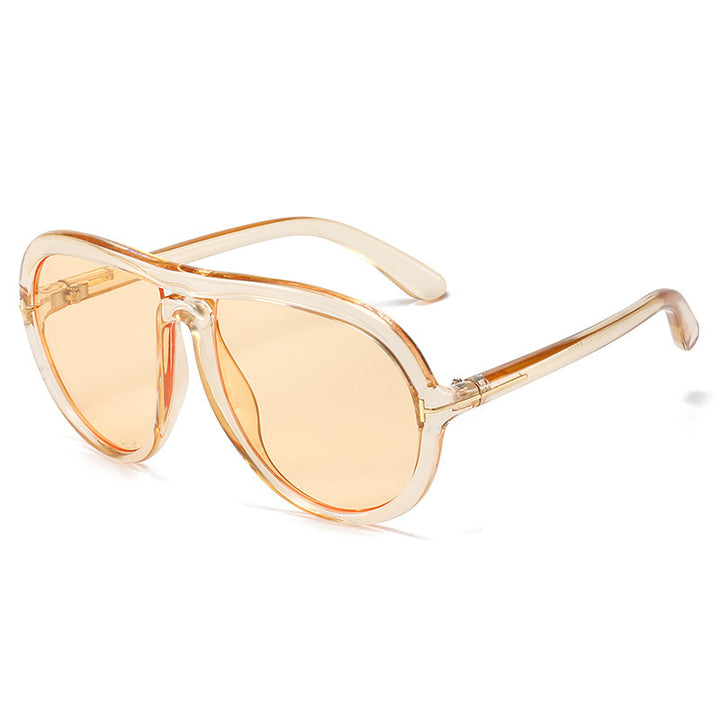 Oversized Fashionable Transparent Pink Sunglasses Stornfield