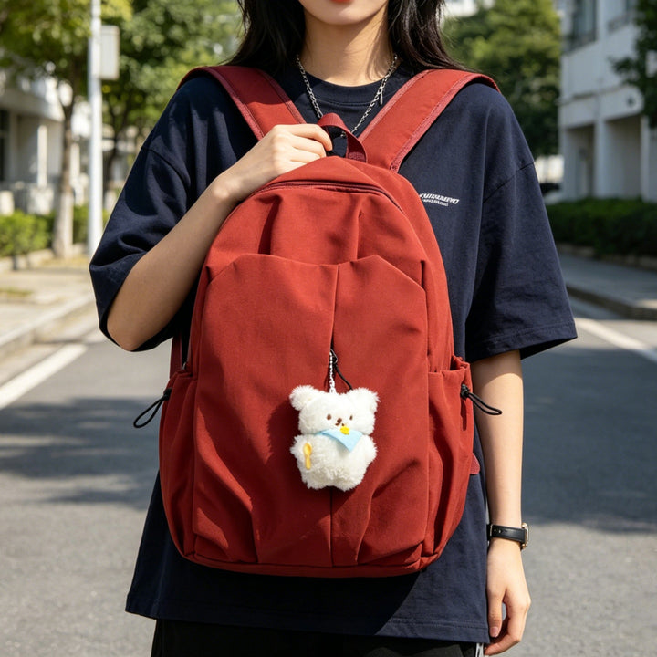 Backpack with High-Quality Craftsmanship and Cute Teddy Pendant Stornfield