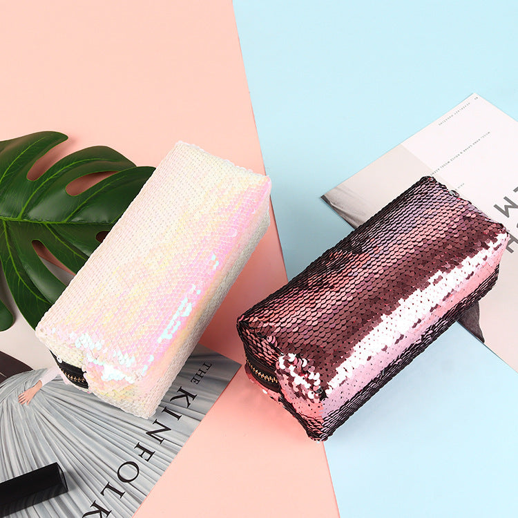 Sparkling Sequin Makeup Organizer