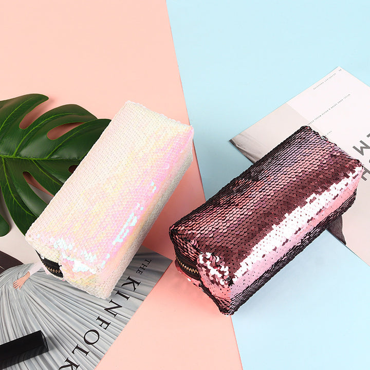 Sparkling Sequin Makeup Organizer