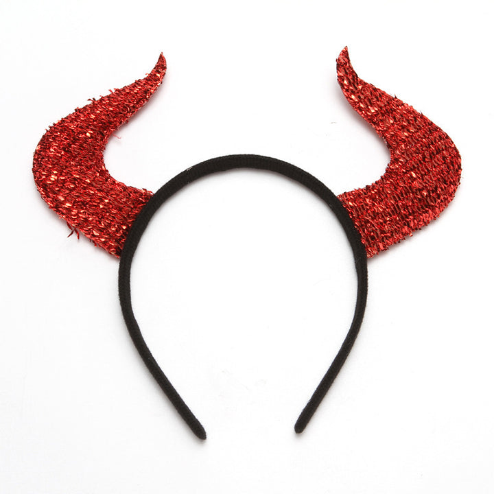 Devil's headband with glitter and devil horns Stornfield