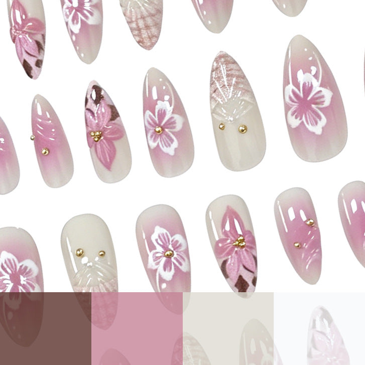 Artistic Floral Nail Enhancements Stornfield