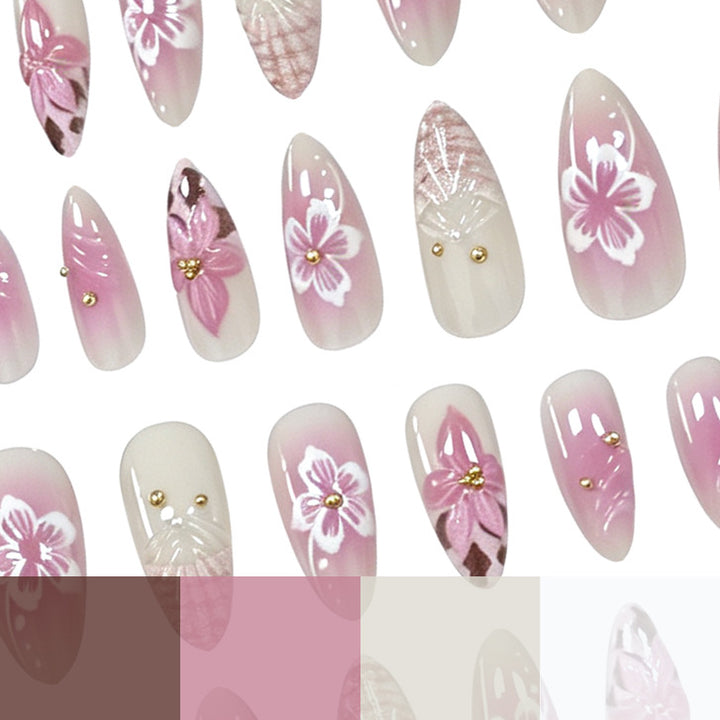 Artistic Floral Nail Enhancements Stornfield