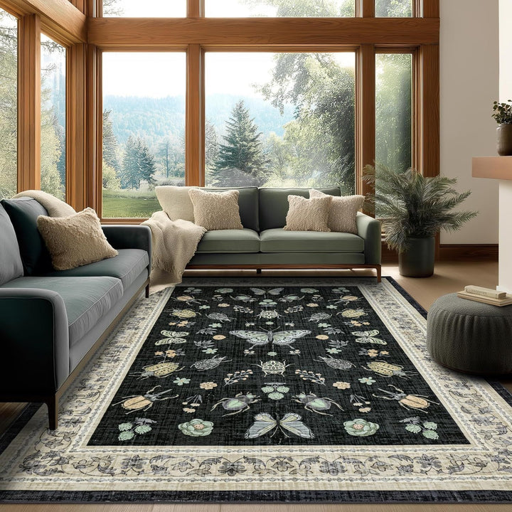Decorative Floral Pattern Area Rug Stornfield