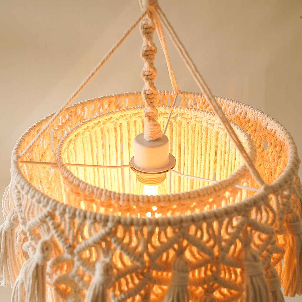 Macrame Hanging Decorative Light Fixture Stornfield