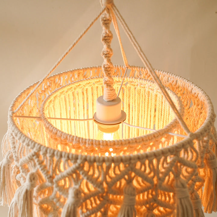 Macrame Hanging Decorative Light Fixture Stornfield