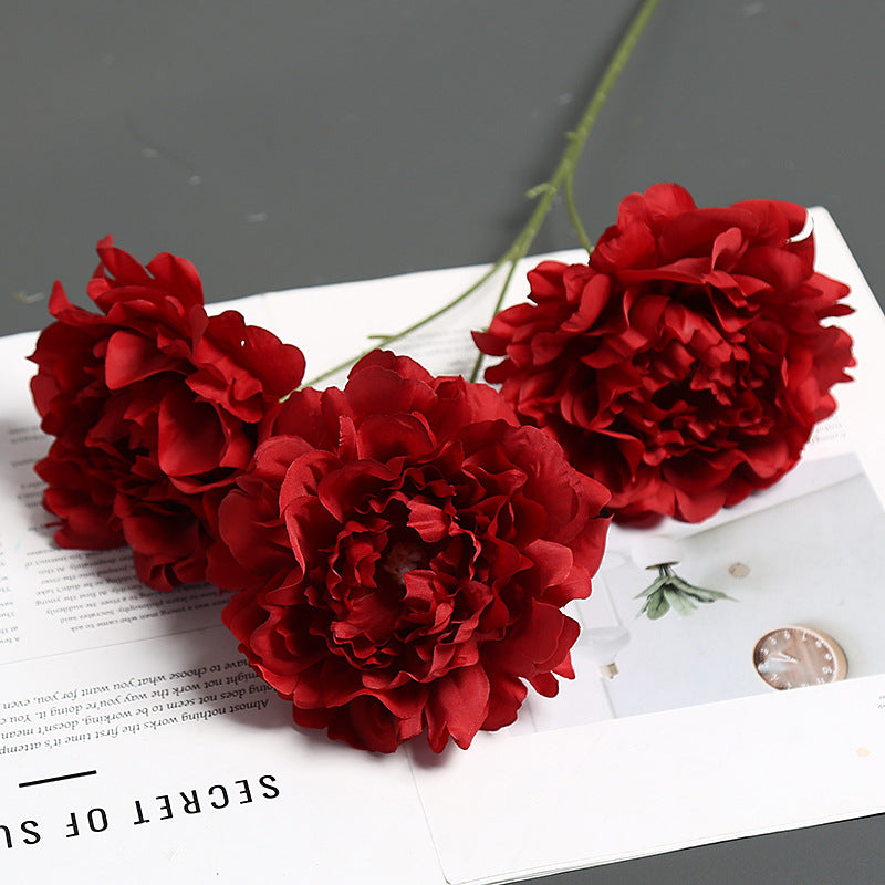 Elegant Peony Floral Stem for Home Decor Display