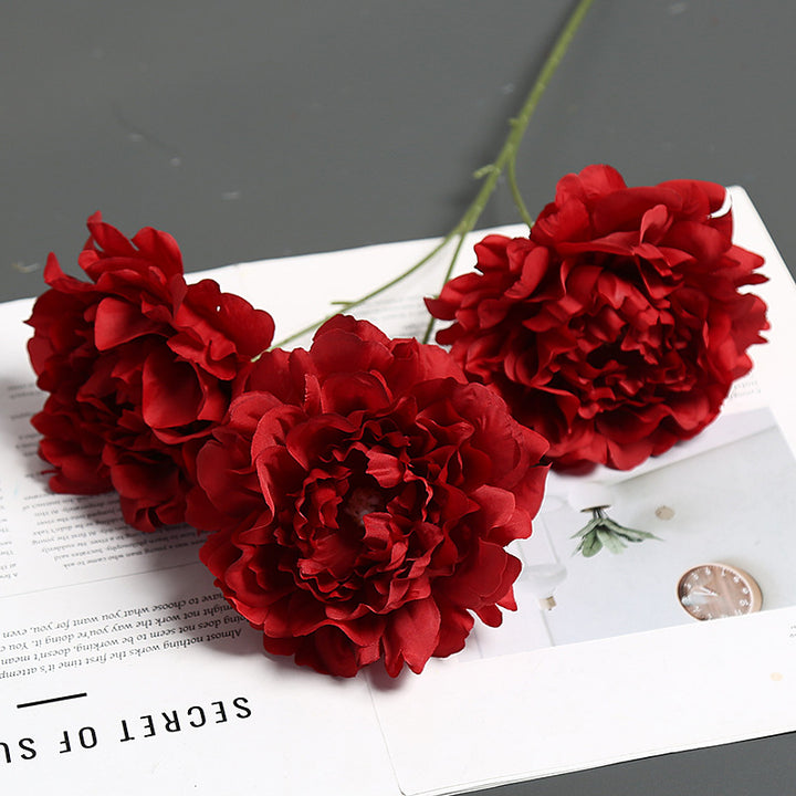 Elegant Peony Floral Stem for Home Decor Display