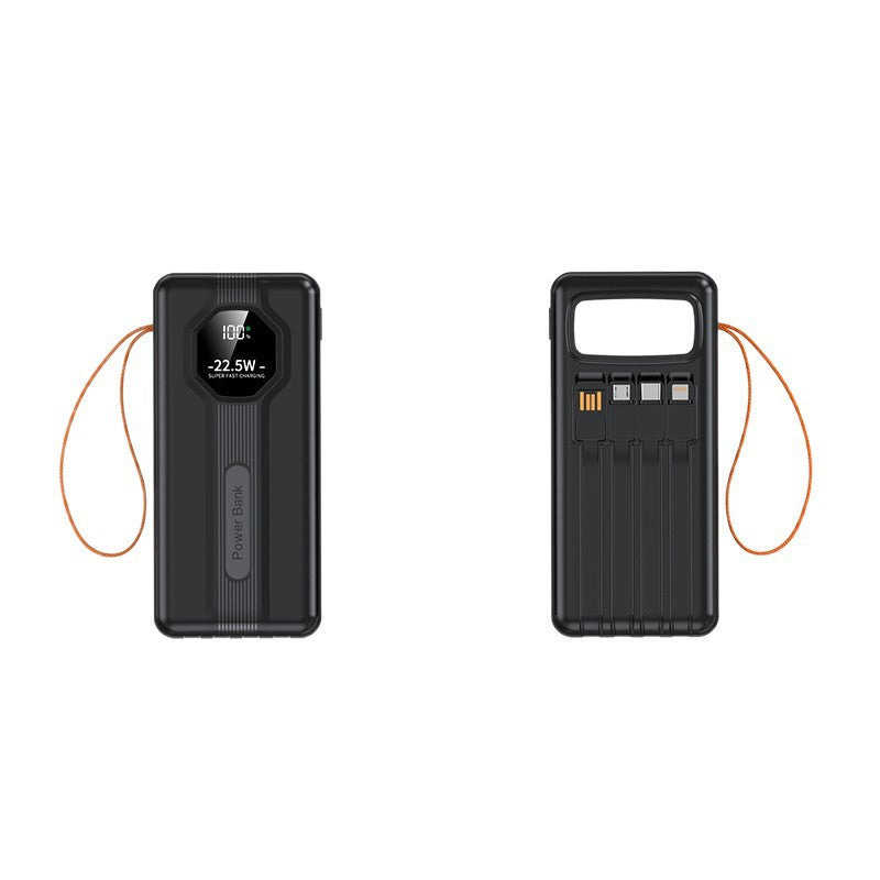 Portable power bank with integrated charging cables and intelligent fast charging function Stornfield