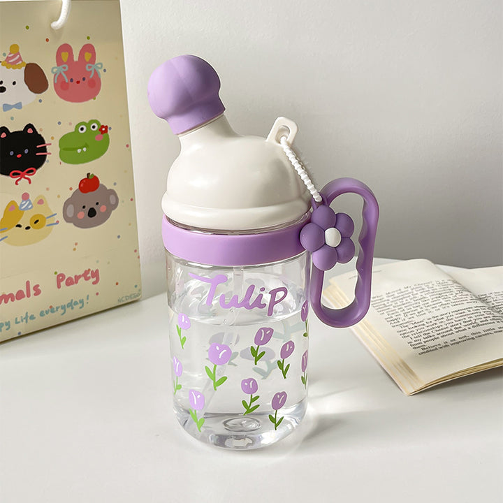 Women's practical and decorative drinking bottle with silicone lid Stornfield