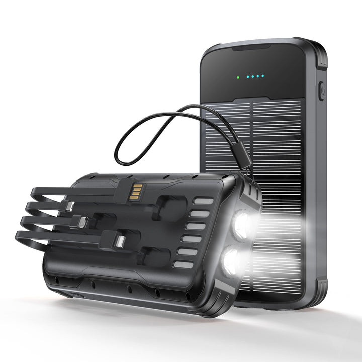 Multifunctional Solar Power Bank with LED Flashlight Stornfield