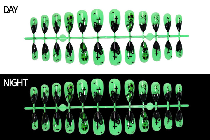 Halloween Artificial Nail Set with Creative Spooky Designs Stornfield
