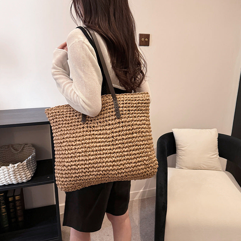 Handwoven Straw Tote Bag